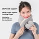 thumbnail image 3 of Almohada de viaje, almohada de cuello - almohada ergonómica para uso ajustable y ultraligero con tela de doble cara para uso en vuelo, coche y oficina, gris, 3 of 3
