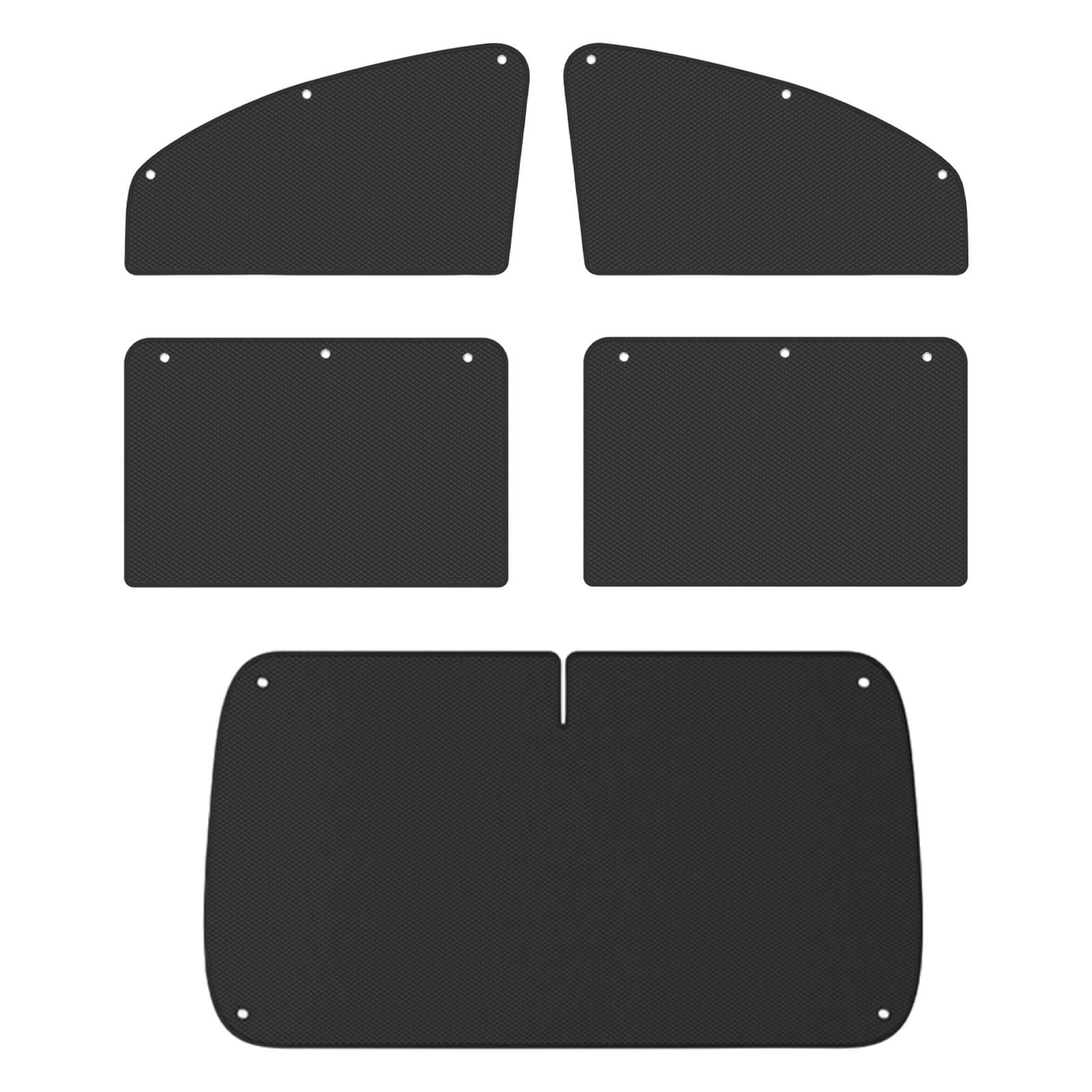 Magideal - Parasol Para Ventanilla De Coche, Pantalla De Privacidad, Tela Oxford, Aislamiento Térmico, Multiusos, Fácil Instalación, Protección De Ventanas, Vise 5 Piezas