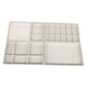 thumbnail image 3 of 4 Uds Bandeja de Joyería Organizador Insertar Divisor Caja de Almacenamiento Vitrina para Mujer Regalo Día de La Madre Regalos Reloj de Pared Pantalla , Beige, 3 of 5