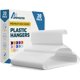 thumbnail image 1 of Juego de 20 perchas Lifemaster de plástico resistente, color blanco, 1 of 9