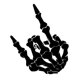 thumbnail image 3 of dedo esqueleto único del hueso del cráneo que tira de la etiqueta / de la etiqueta engomada del coche negro, 3 of 5