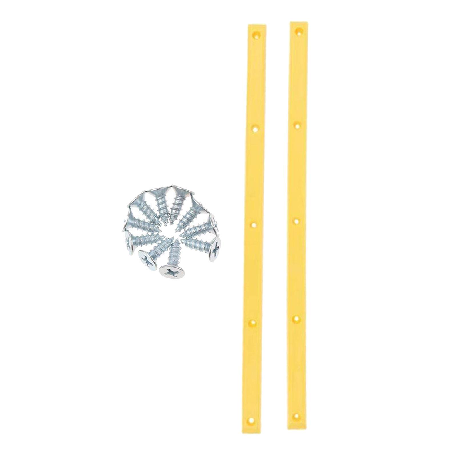 Ioensy - 1 Par De Rieles De Monopatín, Cabeza Anti Golpes, Protección, Tira De Goma, Pieza De Longboard