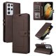 thumbnail image 5 of Premium Wallet Case for Samsung Galaxy S21 Ultra with Card Slots & Kickstand, Flip Cover Brown, 5 of 6