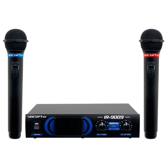 Sistema de micrófono inalámbrico VocoPro IR-9009-2 infrarrojo negro