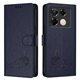 thumbnail image 5 of Funda tipo cartera FOXDOCK para infinix Note 40 Pro 5G con soporte, ranuras, RFID, diseño de gato, 5 of 5