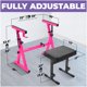 thumbnail image 2 of Soporte y Banco para Teclado Liquid Stands Rosa de Alta Resistencia, 2 of 6