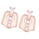 thumbnail image 2 of rhinestone barra tapa de dientes colmillos colmillos dientes gorras joyería hippy oro rosa, 2 of 5