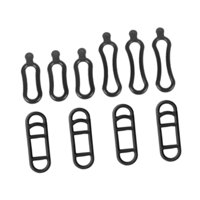 Ioensy - 5/10 Correas De Goma Negras Estables Para Grabadoras De Conducción De Manillar Y Linterna (10 Unidades)