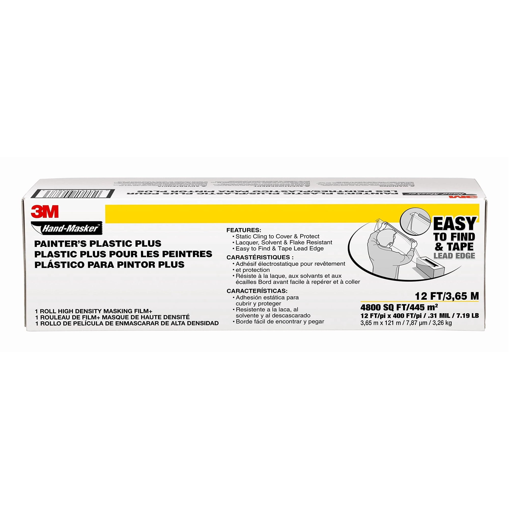 Lámina De Plástico 3m Hand Masker Painters Plastic Plus Mfb-12