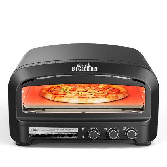 Horno para Pizza BIG HORN Eléctrico 14" 110V 6 Modos