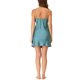 thumbnail image 3 of INSPIRE CHIC Camisón Mini de Satén para Mujer con Encaje, Vestido de Dormir con Almohadillas Incorporadas y Tirantes Ajustables, Color Azul Lago L, 3 of 6