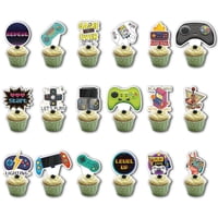Tema De Controlador De Videojuegos Mainivo De Cupcake Toppers, 36 Unidades