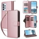 thumbnail image 1 of Funda Cartera con Cremallera y Correa para Samsung Galaxy A23 Soporte y Tarjetero Oro rosa, 1 of 6