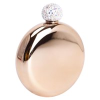 Magideal - Para Mujer, Petaca Forma Forma Forma De Material Acero Inoxidable, Petaca De Bolsillo, Petaca De , Para Mujer, Día De San Valentín, Viaje Oro Rosa