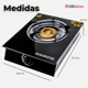 thumbnail image 4 of Cocina Encimera a Gas Licuado Vidrio 1 Plato Negro+Kit de Instalación, 4 of 7