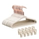 thumbnail image 1 of Perchas para bebés Tonswachic Velvet, paquete de 30 con 10 clips, color beige, 1 of 7