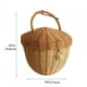 thumbnail image 4 of 1pc Stylish Summer Beach Straw Bag - Mushroom Pine Cone Woven Rattan Basket Handmade Bag - Perfect for a Vacation in Bali!, 4 of 5