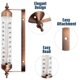 thumbnail image 4 of Termómetro exterior Thermometer World, 25 cm, efecto bronce, 4 of 8