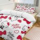 thumbnail image 2 of Hello Kitty Red Bow 3 Pieces Duvet Cover Set Full Size Super Soft Fade Resistant Microfiber, 2 of 4