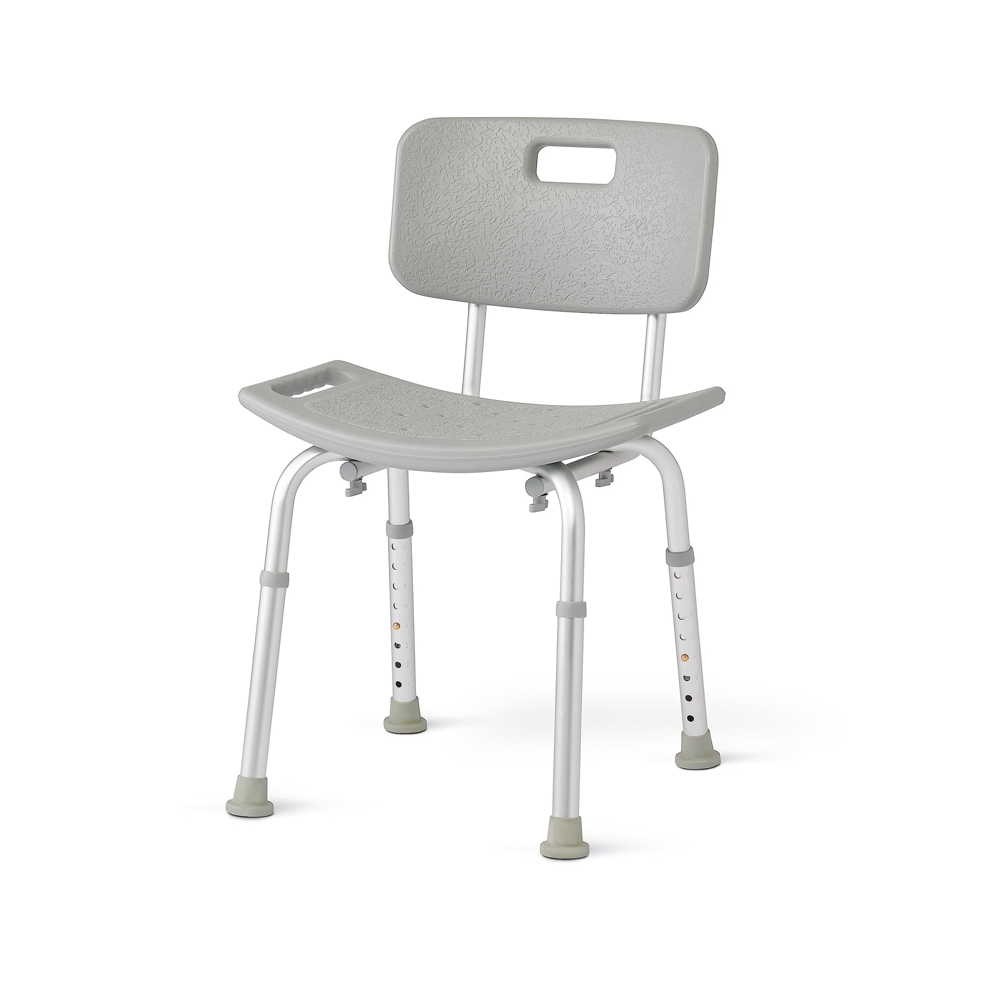 Silla De Baño Medline Con Asiento De Banco, 400 Kg De Capacidad, Color Gris