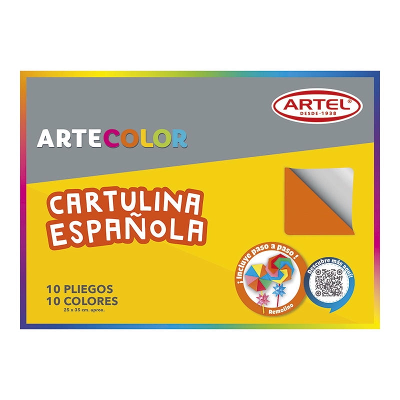Artel - Carpeta Cartulina Española 10 Pliegos 10 Colores