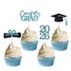 thumbnail image 1 of Decoraciones para Cupcakes de Graduación SakFestivo 36 PCS Azul Claro, 1 of 5