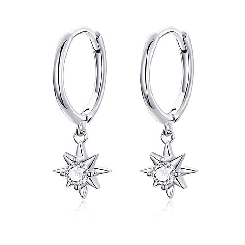 Aros Plata Mujer Argolla Estrella Andromeda