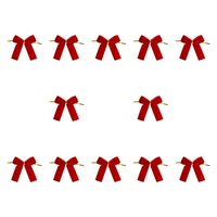 Bothyi - 12 Lazos De Terciopelo Para Árbol De Navidad, Lazos Para Puerta De Entrada, Color Rojo