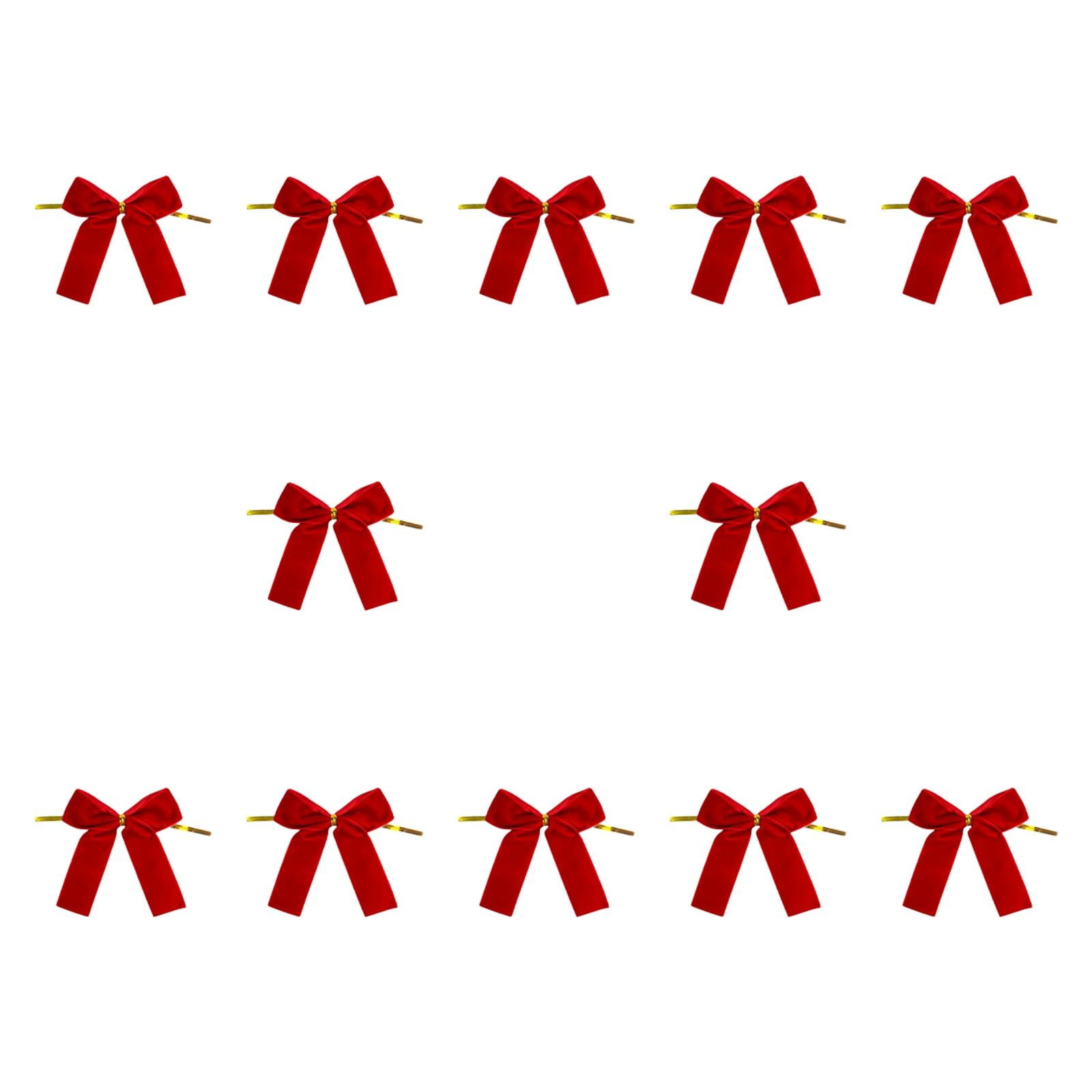Bothyi - 12 Lazos De Terciopelo Para Árbol De Navidad, Lazos Para Puerta De Entrada, Color Rojo