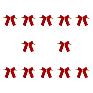 Bothyi - 12 Lazos De Terciopelo Para Árbol De Navidad, Lazos Para Puerta De Entrada, Color Rojo