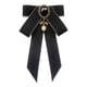 thumbnail image 1 of Broche de cinta con pajarita, corbata para mujer, pajarita preatada, broche con lazo, corbata para camisa, corbata para uniforme, accesorios de ropa Negro, 1 of 5