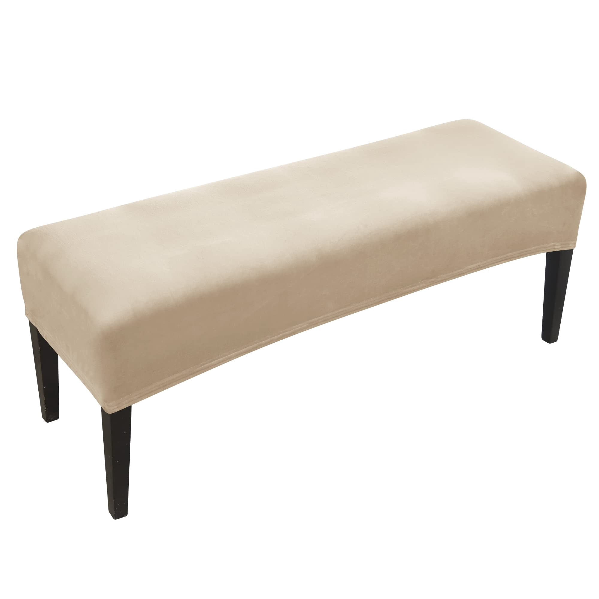Xusx111 - Cubierta Del Banco De Comedor Cubiertas Deslizantes Del Banco De Terciopelo Estirables Cubiertas Del Cojín Del Asiento Del Banco Antipolvo Cubierta De La Silla De Comedor Tapizada Protector