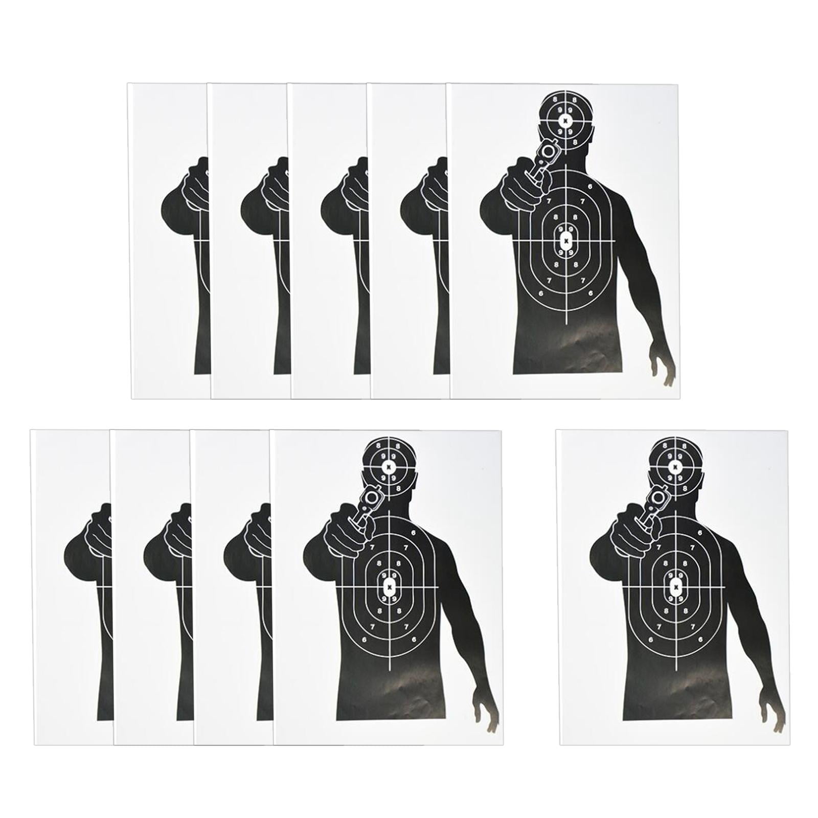 Magideal - 10 Hojas De Objetivos De De Papel, Gran Rango De Tiro, Objetivos Divertidos Para De Tiro, Tiro Con , Suministros De Práctica De Tiro Duelo