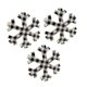 thumbnail image 5 of 3 Uds Adornos Navide?os Rústicos Decoraciones De Copos De Nieve De Madera Negro Blanco, 5 of 5