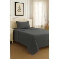 Clems - Juego De Sabanas 1.5 Plazas Gris Oscuro 1,5 Plazas