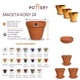thumbnail image 2 of Set de 3 Maceta Kony 24cm Morena Natural y sus platos, 2 of 3