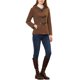 thumbnail image 2 of INSPIRE CHIC Abrigo Duffle con Cierre de Cremallera para Mujer, Anorak con Capucha Recortada, Talla L, Marrón Oscuro, 2 of 6