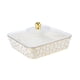 thumbnail image 4 of Bandeja Para Servir Con Tapa, Decoración Del Hogar, Bandeja De Frutas Para Eventos, Bodas, Cumplea?os, Oro Blanco Grande, 4 of 5