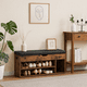 thumbnail image 3 of Banco Zapatero de Madera Rústica con Asiento Acolchado y Baúl de Almacenaje, 3 of 7