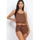 thumbnail image 1 of Conjunto De Top Y Shorts Con Tirantes Acanalados, 1 of 2