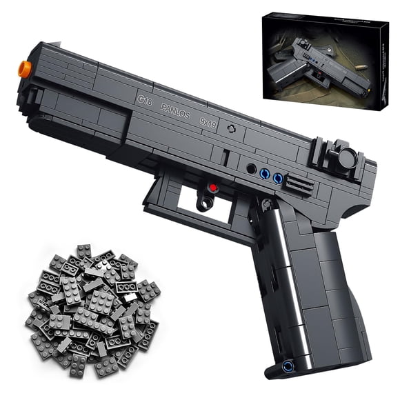 Set de bloques de construcción LQPFBSM modelo Glock 18 1:1, 336 piezas