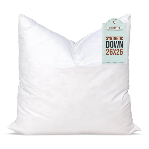 Inserto de almohada Pillowflex: plumón sintético, 26 x 26 pulgadas