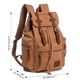 thumbnail image 2 of Mochila HuaChen Vintage Canvas de 19 L con compartimento para portátil de 14 pulgadas, 2 of 4