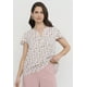 thumbnail image 3 of Blusa Mujer Manga Vuelos Blanco Print Corona, 3 of 5