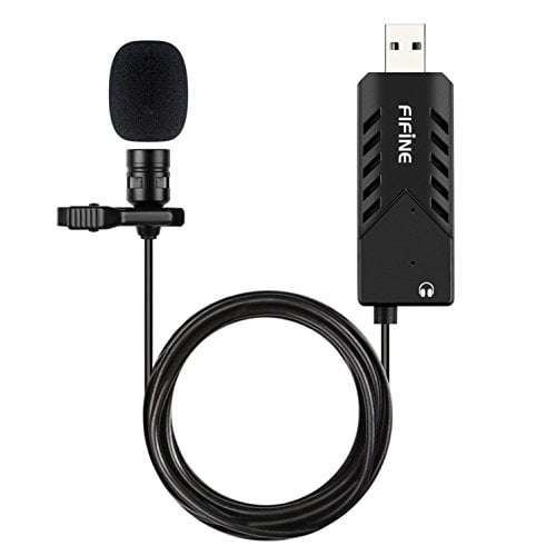 Fifine Technology - Micrófono De Solapa Usb Lavalier Fifine Clip-on Cardioid Condensador