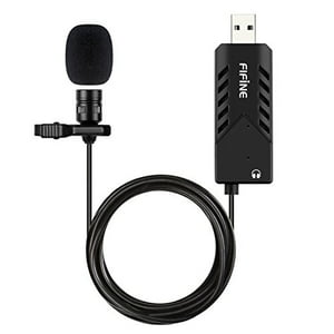 Fifine Technology - Micrófono De Solapa Usb Lavalier Fifine Clip-On Cardioid Condensador