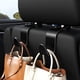 thumbnail image 2 of Gancho para reposacabezas de asiento de coche Amooca tipo S, negro, paquete de 4, 2 of 7
