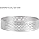 thumbnail image 5 of 8 moldes de acero inoxidable para tartas, resistentes al calor, perforados, redondos, de doble rollo, de metal, de 10 cm., 5 of 7