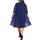 thumbnail image 4 of Agnes Orinda Disfraces de Halloween Vestidos de Cóctel de Talla Grande para Mujeres Vestido de Invitada de Boda con Superposición de Capa de Malla de Lentejuelas Cuello Redondo Midi Lápiz Azul Marino, 4 of 7