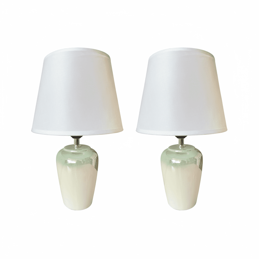 Genérica - Lámpara De Velador Mesa Decoración Dormitorio Living Minimalista Moderna E27 Pack De 2